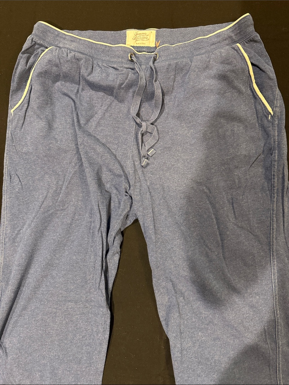 Tommy Bahama Blue Lounge Pants with White Trim - Picture 1 of 2